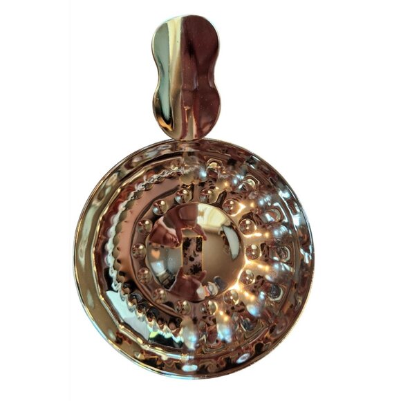 Sommeliers tasting cup A shallow, silver tastevin traditionally for winemakers - Picture 8 of 9